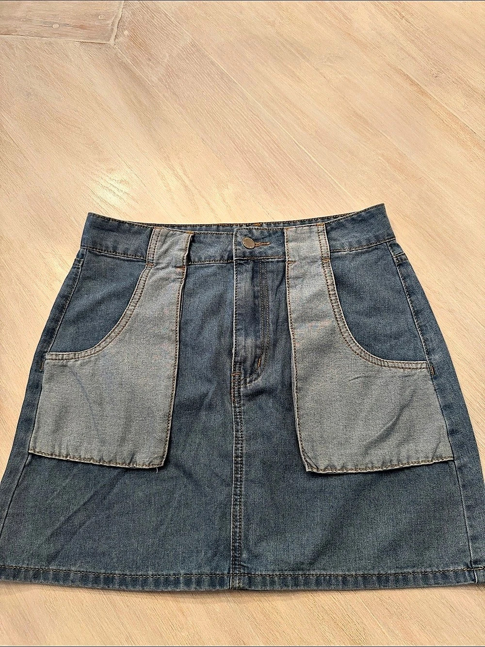SHEIN Denim Mini Skirt Blue Size 28 NWT